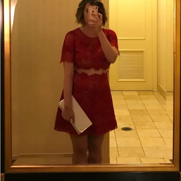 Marchesa Notte Red Diane Dress size 8 - Picture 10 of 12